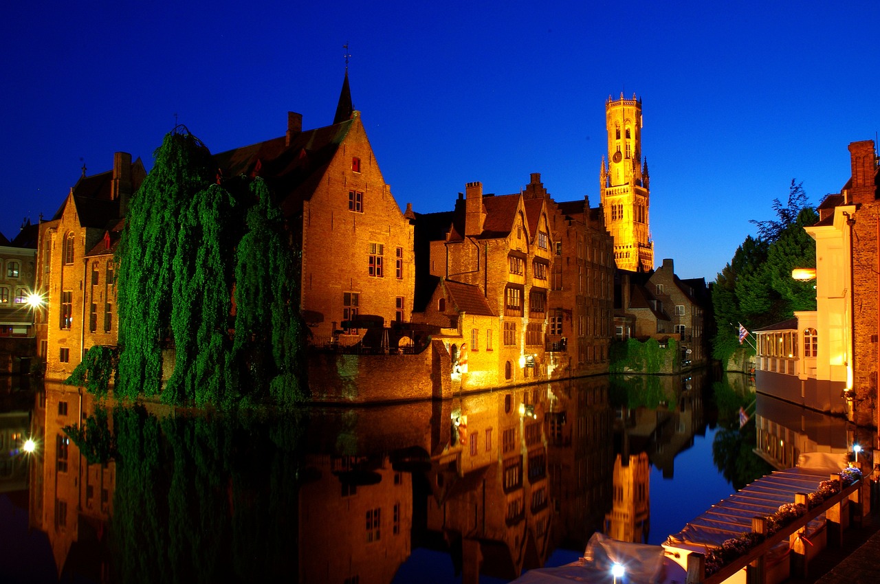 bruges notte centro storico