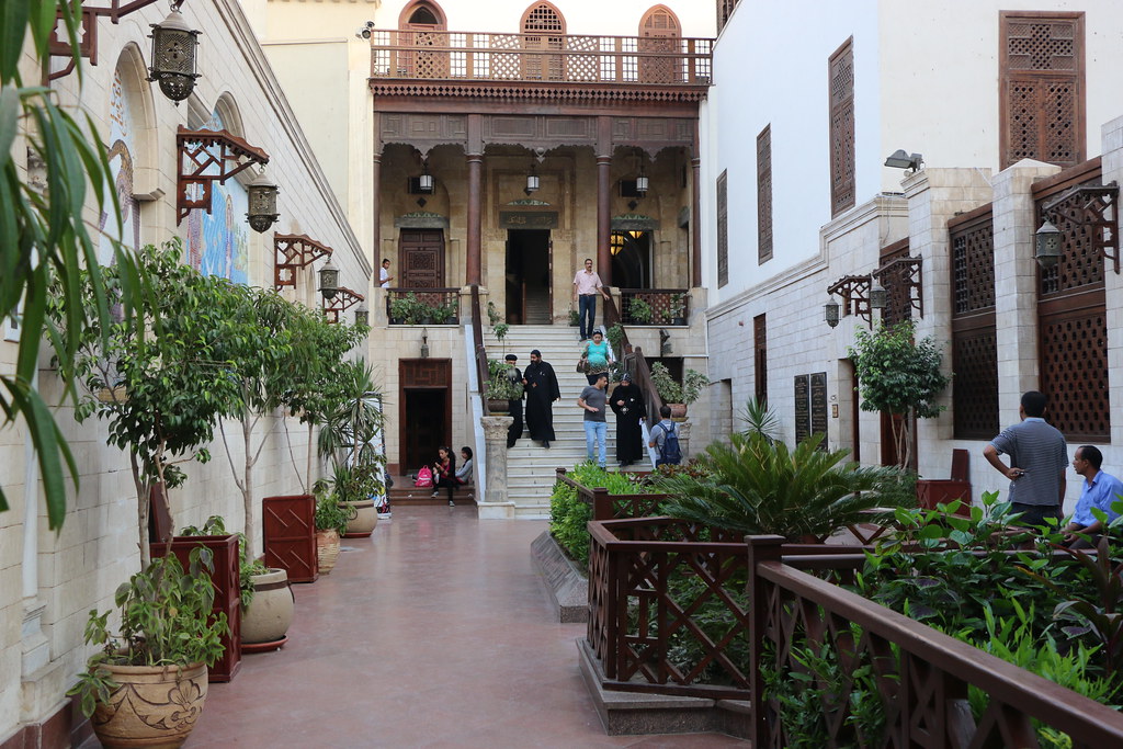 courtyard the hanging church coptic cairo egypt 2015