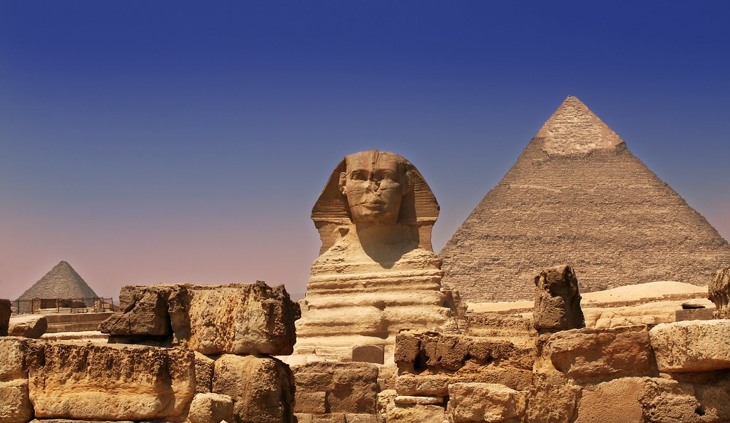 giza pyramids sphinx egypt