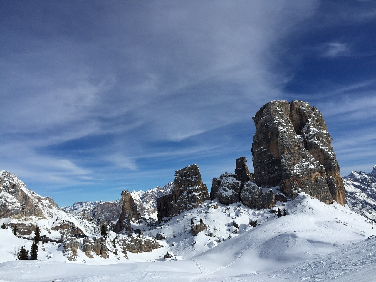 montagna cortina d ampezzo neve 1