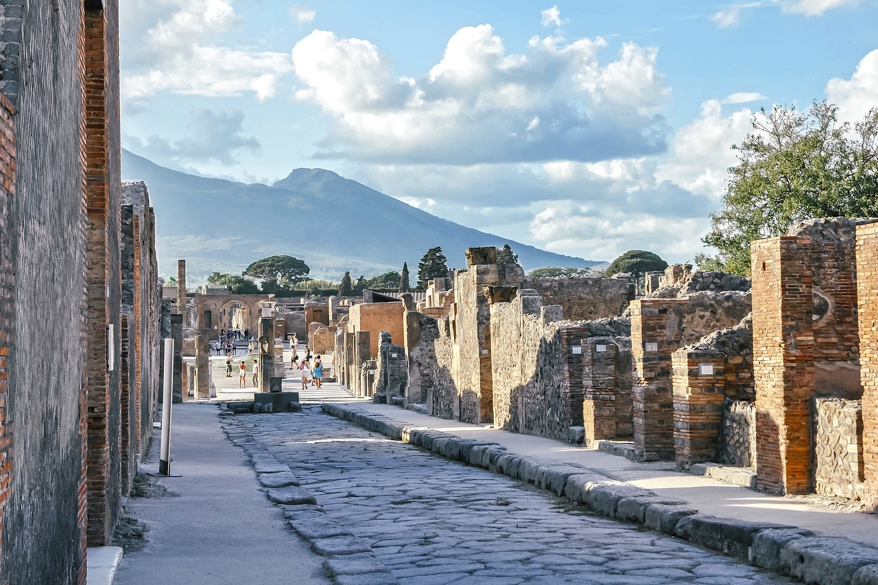 pompei vesuvio strada italia