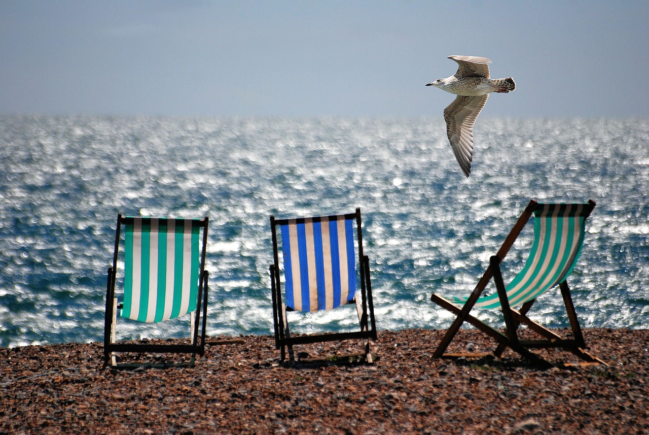 sedie a sdraio spiaggia mare costa