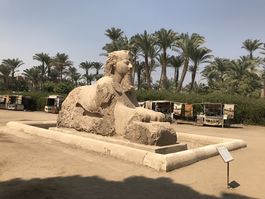 the sphinx memphis mit rahina museum egypt