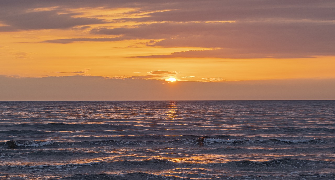 tramonto mare oceano